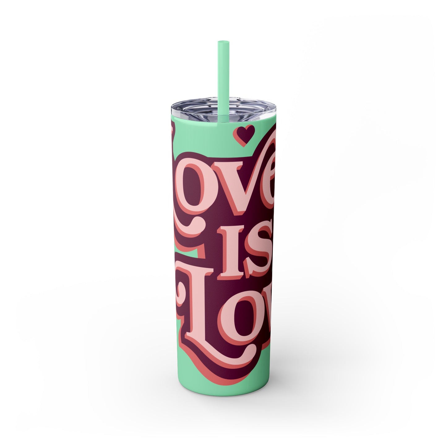 Love Is Love Tumbler with Straw, 20oz