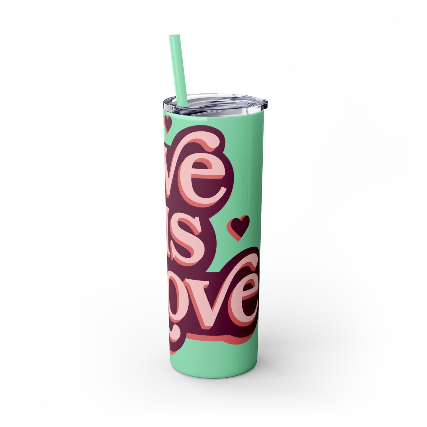 Love Is Love Tumbler with Straw, 20oz